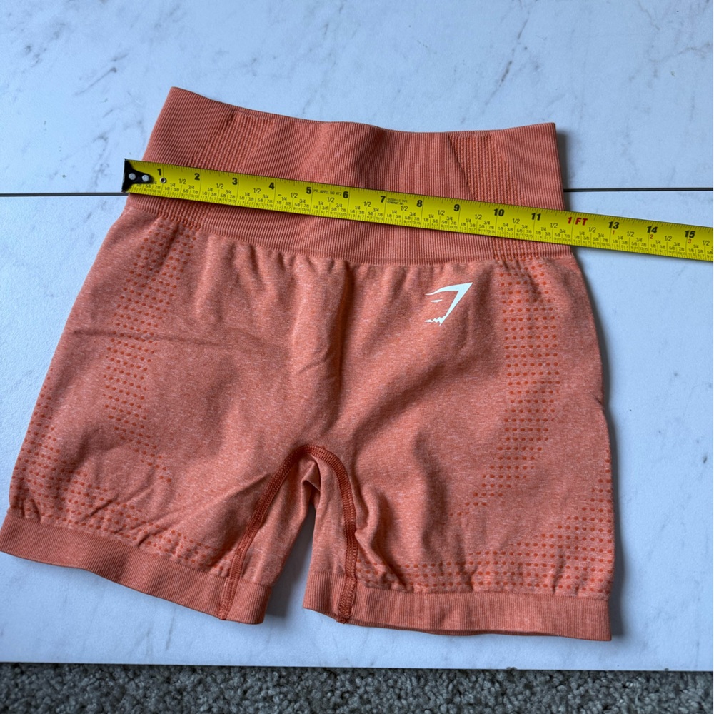 GYMSHARK Vital Seamless Shorts - orange - size XS - Picture 2 of 5